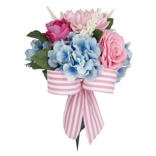 Pink & Blue Peony & Rose Remembrance Cone by Ashland®